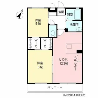 プロムナード夢咲 南棟【3階】の間取り