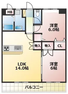 パディフィールド21【3階】の間取り