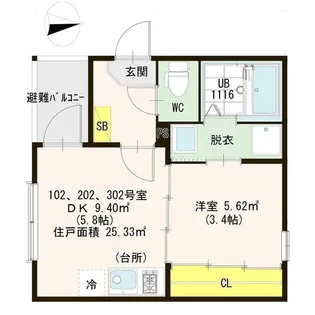 大阪府大阪市生野区小路1【アパート】の間取り