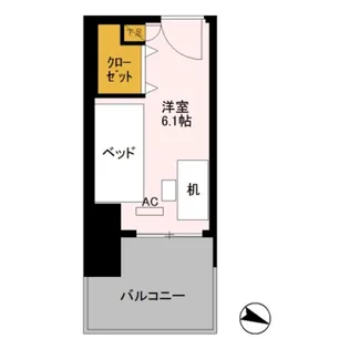 ロイヤルパークスER万代 Share万代【3階】の間取り