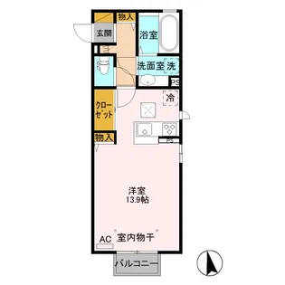 ポレール神山【1階】の間取り