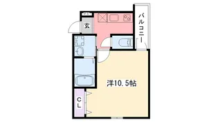 兵庫県尼崎市武庫川町3【アパート】の間取り