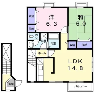 マーヴェラス・コート【2階】の間取り