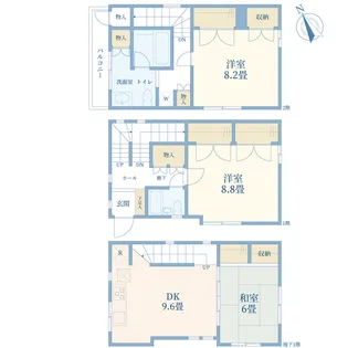 東京都世田谷区上馬2【一戸建】の間取り