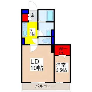 プロスパーA【3階】の間取り