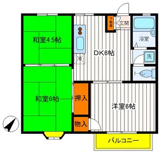 東京都立川市栄町3【アパート】の間取り