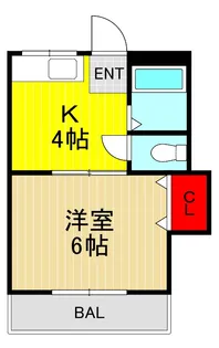 第8丸三マンション【2階】の間取り