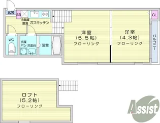 プランドール福田【2階】の間取り
