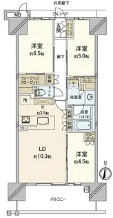 プレミスト岡山ザ・レジデンス【18階】の間取り
