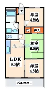 カーサフィオーレ弐番館【4階】の間取り