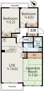 埼玉県志木市上宗岡5【マンション】の間取り