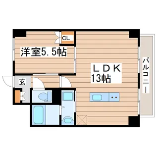 LUANA・AIR・RESIDENCE長町【3階】の間取り