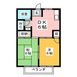 シティハイツ室岡【2階】の間取り