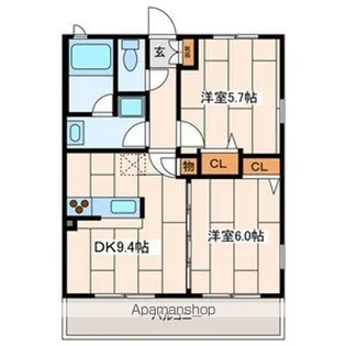サンバレー上大岡VI【2階】の間取り