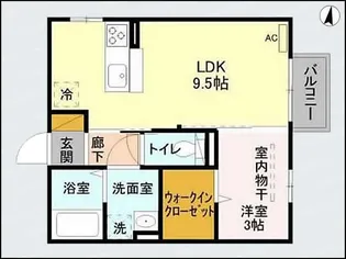 アクシスA【1階】の間取り