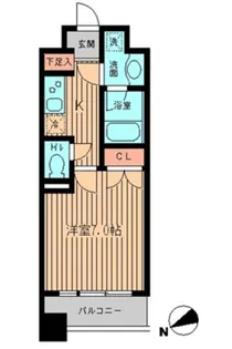 東京都新宿区築地町【マンション】の間取り