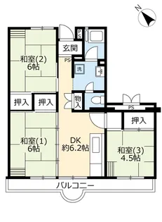 UR大津ヶ丘【3階】の間取り