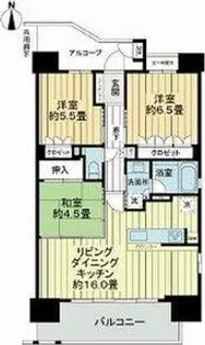 大阪府大阪市阿倍野区西田辺町2【マンション】の間取り