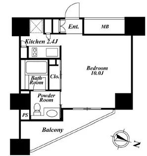 ベルファース目黒【6階】の間取り