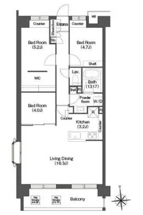 コンフォリア高島平【5階】の間取り