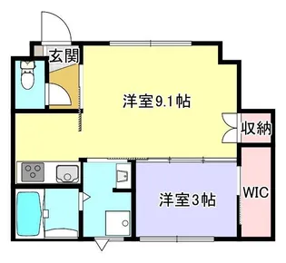 INTEGRAL稲寄II【1階】の間取り