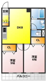 コーポあかね【1階】の間取り