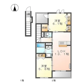 イマジン春日【2階】の間取り