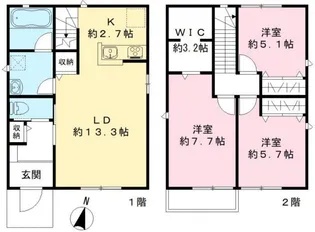 埼玉県さいたま市北区吉野町2【一戸建】の間取り