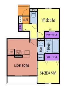 グリーンメゾン柴崎【1階】の間取り