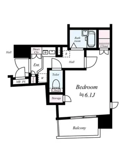 メインステージ日本橋箱崎II【2階】の間取り