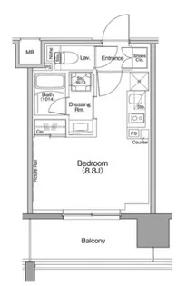 ザ・パークハビオ行徳駅前【6階】の間取り