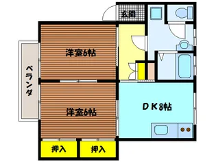 宮崎県北諸県郡三股町大字蓼池【アパート】の間取り