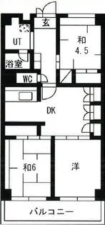 テレパレス横須賀【4階】の間取り