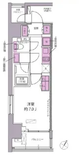 シティハウス東麻布【10階】の間取り