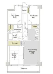 アーバンパーク常盤台公園B【2階】の間取り