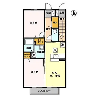 クレール吉野【1階】の間取り