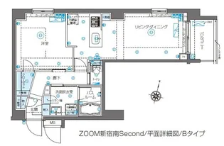 ZOOM新宿南Second【3階】の間取り
