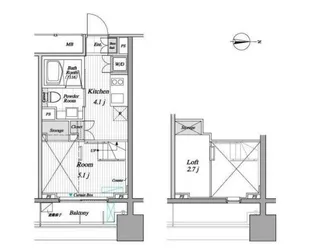 レジディア錦糸町II【2階】の間取り