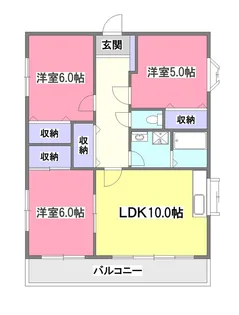 サンモール大堂B【1階】の間取り