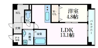 セレッソコート比治山公園【10階】の間取り