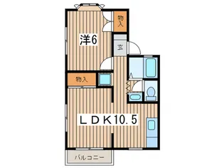 スクエア-タウン桜森L【2階】の間取り
