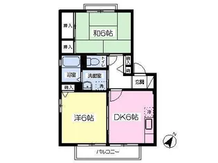 シティービューディアス【2階】の間取り