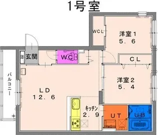 M.八軒(エムドット八軒)【3階】の間取り