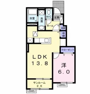 ミニョンフロール【1階】の間取り