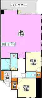 CLUB THE平尾駅前【13階】の間取り