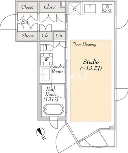 ルミークスイート恵比寿【2階】の間取り