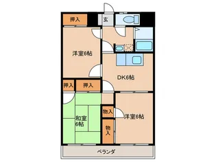 アシーナ京町【6階】の間取り