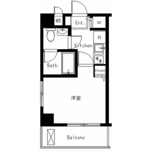 プリヴィレージュ目黒南【6階】の間取り