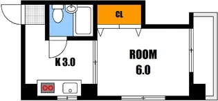 コーポ瀬尾【4階】の間取り