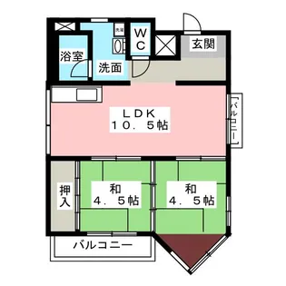 フルーヴェ1番館【3階】の間取り